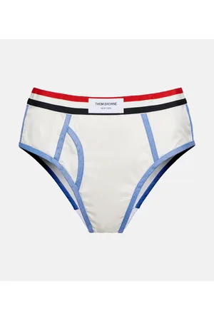 Thom Browne Culottes Oxford Stripe in cotone e seta
