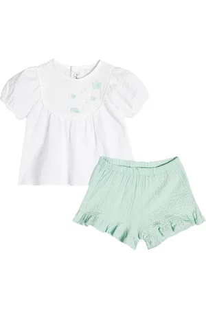 Il gufo Baby - Top e shorts in cotone