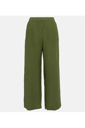 Velvet Pantaloni Lola in lino a vita alta