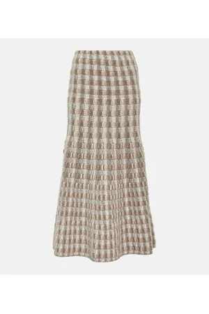 GABRIELA HEARST Gonna lunga Drew in cashmere a vita alta