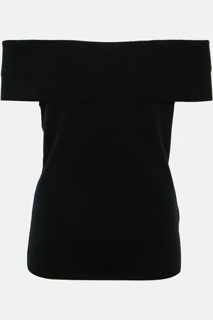 Jardin des Orangers Top in lana e cashmere con scollo bardot