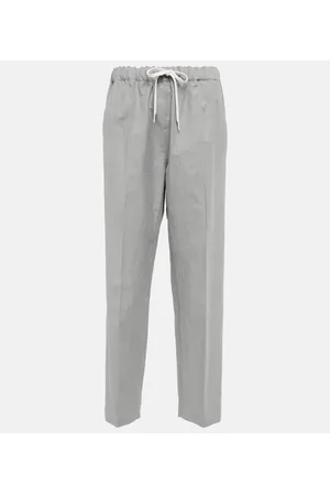 Maison Margiela Pantaloni in cotone e seta