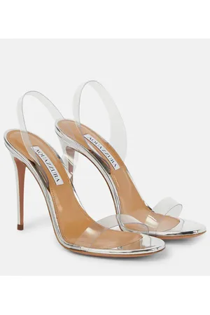Aquazzura Sandali So Nude 105 in pelle e PVC