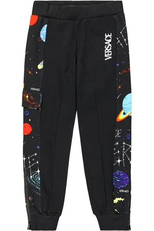 VERSACE Pantaloni sportivi in jersey di cotone