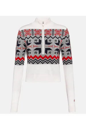 Perfect Moment Pullover Nordic in lana con mezza zip