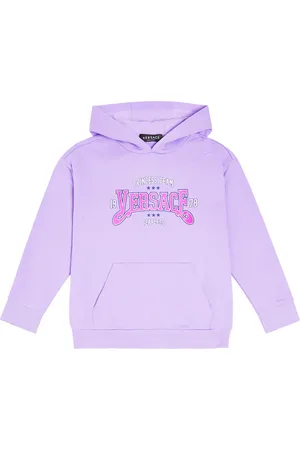 VERSACE Felpa in jersey di cotone con cappuccio