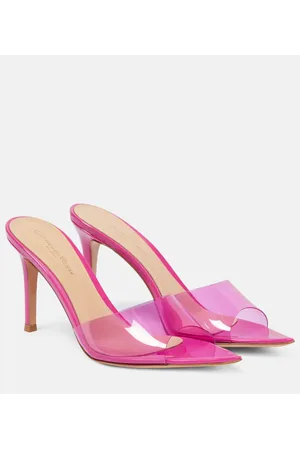 Gianvito Rossi Mules Elle 85 in pelle e PVC