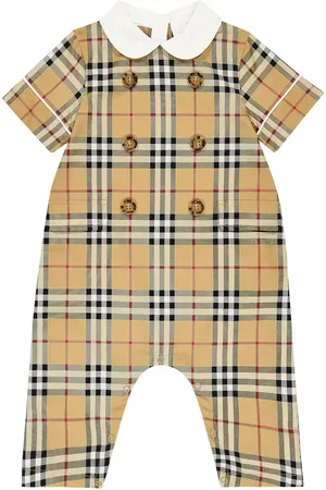 Burberry Baby - Tutina in misto cotone a quadri