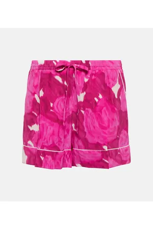 VALENTINO Shorts in seta con stampa