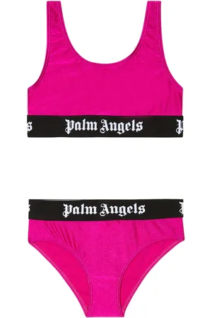 Palm Angels Bikini metallizzato con logo