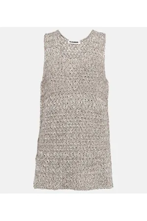 Jil Sander Top in maglia di misto cotone