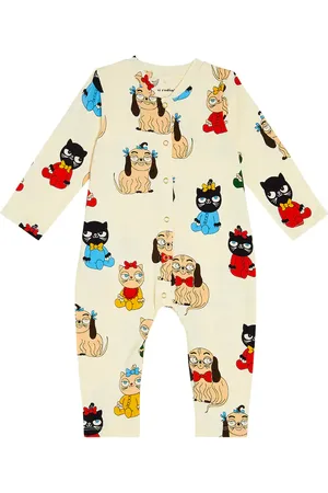 Mini Rodini Baby - Jumpsuit corta MiniBabies in cotone con stampa