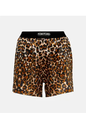 Tom Ford Shorts in misto seta con stampa