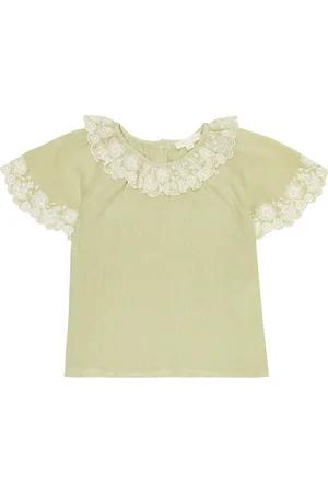 Louise Misha Blusa Antoinette in cotone con ricami