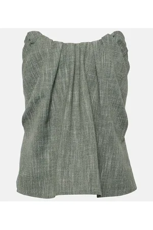 CO Top in misto lana arricciato