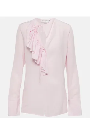 Victoria Beckham Top in crêpe de chine di seta