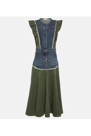 Chloé Chloé Abito midi in misto cotone