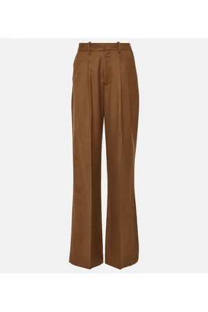 AG Jeans X EmRata - Pantaloni Joan in lana a gamba larga