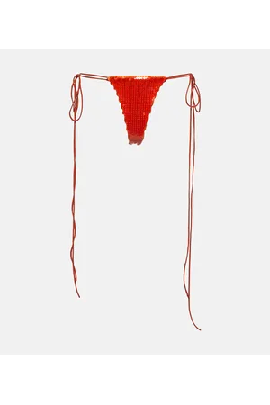 LAQUAN SMITH Slip bikini con pailettes