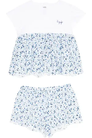 Il gufo Baby - Abito e shorts in cotone