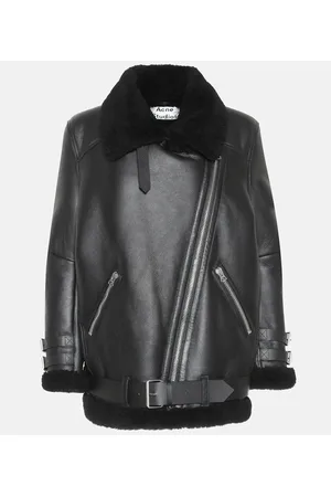 Acne Studios Giacca Velocite in pelle con shearling