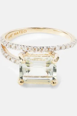Mateo Anello Point of Focus in 14kt con diamanti e ametista
