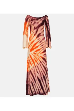 GABRIELA HEARST Abito lungo Kells con scollo bardot