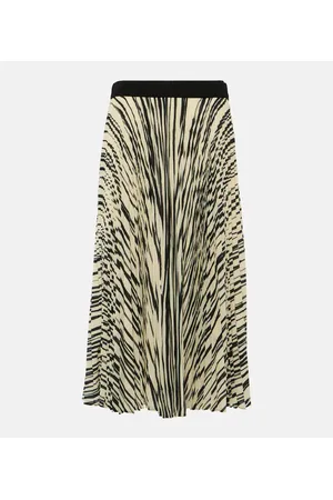 Proenza Schouler Gonna midi plissé con stampa