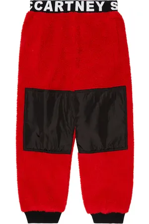 Stella McCartney Pantaloni sportivi in pile con logo