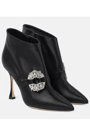 Manolo Blahnik Stivaletti Prabina 105 con cristalli