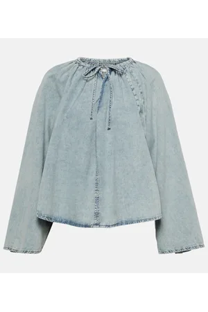 Frame Blusa in misto cotone e lino