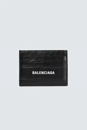 Balenciaga Portacarte in pelle con logo