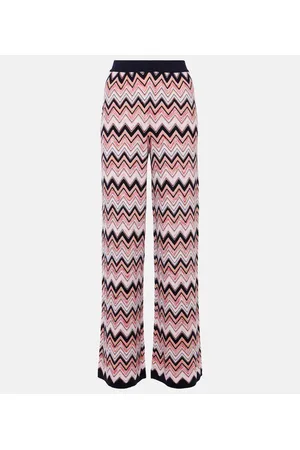 Missoni Pantaloni a gamba larga e vita alta a zig-zag