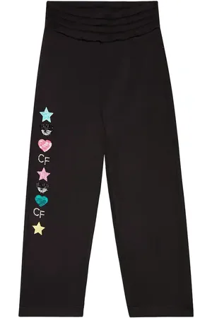 MONNALISA X Chiara Ferragni - Pantaloni sportivi in jersey con ricamo