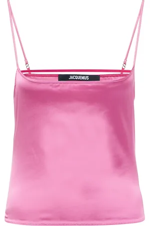 Jacquemus Tank top Tangelo in raso