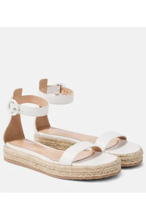 Gianvito Rossi Sandali espadrillas con platform in pelle