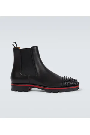 Christian Louboutin Stivaletti Chelsea Melon Spikes in pelle