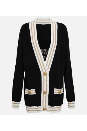 Balmain Cardigan in misto cashmere e lana