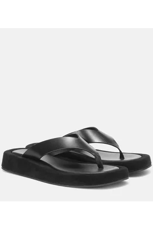 The Row Sandali infradito Ginza in pelle e suede