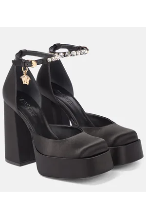 VERSACE Pumps con plateau Medusa Aevitas in raso