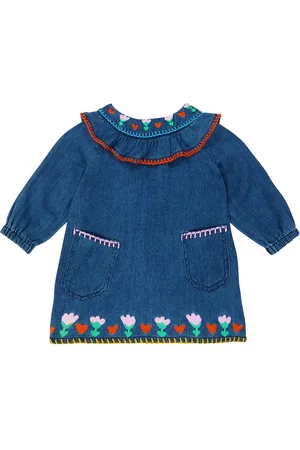 Stella McCartney Baby - Abito di jeans con ricamo