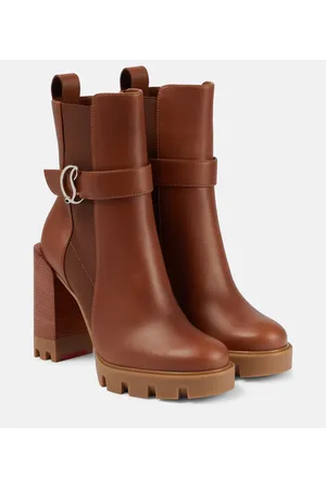Christian Louboutin Stivaletti CL Chelsea Lug 100 in pelle