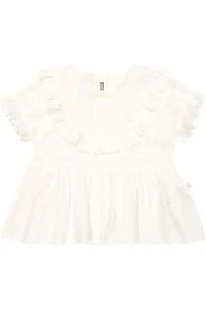 Il gufo Blusa in popeline di misto cotone