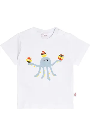 Il gufo T-shirt in cotone con stampa