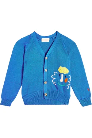 Bobo Choses Cardigan in cotone con intarsio