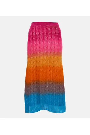 Etro Gonna midi a trecce in lana
