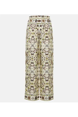 Tory Burch Pantaloni in seta con stampa