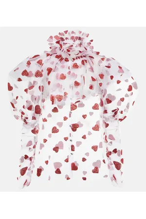 RODARTE Blusa in tulle con glitter