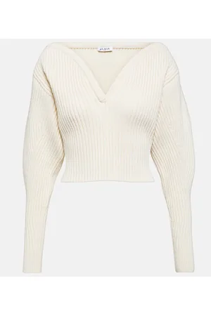 Alaïa Alaïa Pullover in misto lana a coste