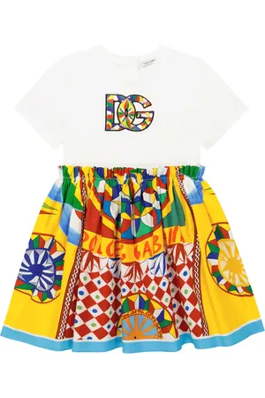 Dolce & Gabbana Abito Carretto in popeline e jersey